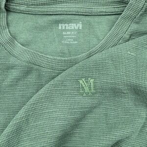 Mavi Sweater Men's Green  Pullover Slim Fit Long‎ Sleeve Casual Knit